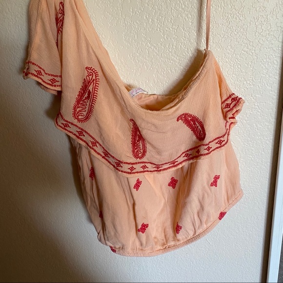 Peach one shoulder blouse - Picture 3 of 3